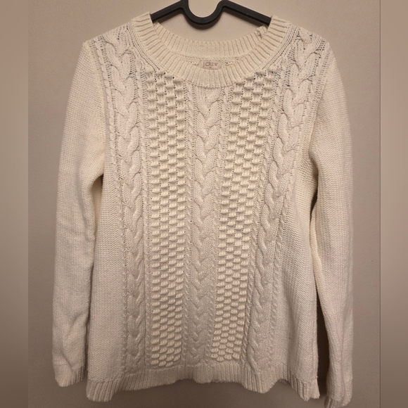 J. Crew Sweaters - J.Crew Women's Sweater Size XS Cream Cable Knit Wool Chunky Cozy